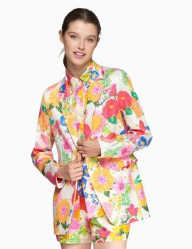 Chaqueta VILAGALLO lentejuelas estampado flores