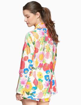 Chaqueta VILAGALLO lentejuelas estampado flores