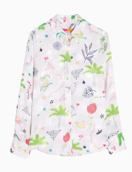 Camisa VILAGALLO estampado crudo floral