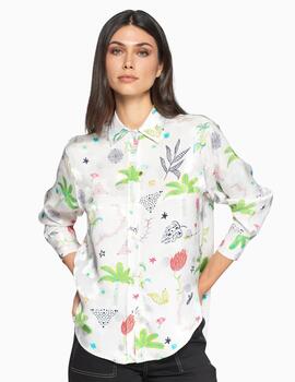 Camisa VILAGALLO estampado crudo floral