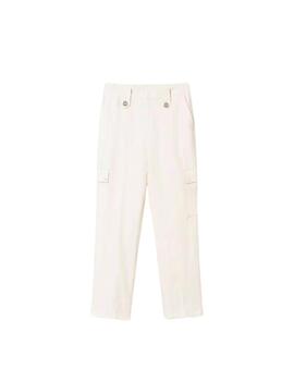 Pantalón  TWINSET cargo de sarga de lino