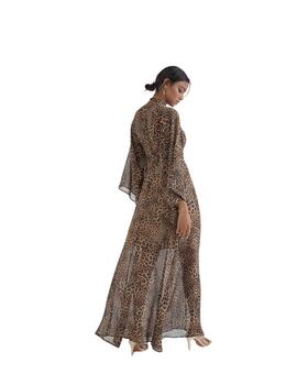 Vestido LOLA CASADEMUNT BY MAITE  largo estampado leopardo