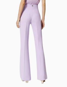 Pantalón TWINSET mujer evasé en crepé de cady