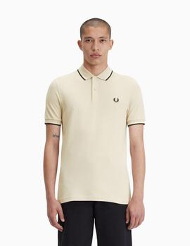 Polo FRED PERRY hombre con ribete con dos franjas