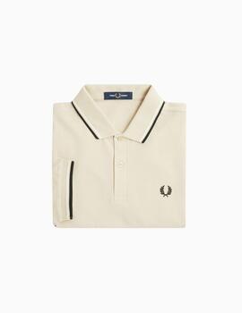 Polo FRED PERRY hombre con ribete con dos franjas