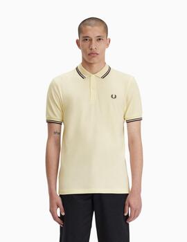 Polo FRED PERRY hombre con ribete con dos franjas