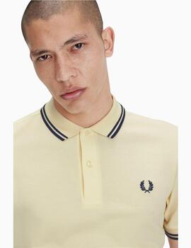 Polo FRED PERRY hombre con ribete con dos franjas