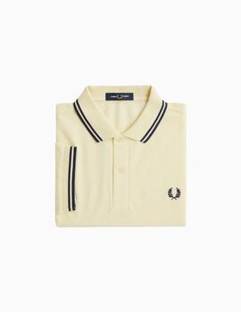 Polo FRED PERRY hombre con ribete con dos franjas