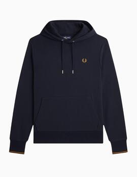 Sudadera FRED PERRY con capucha y ribetes