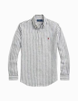 Camisa POLO RALPH LAUREN Custom Fit Lino de  Rayas