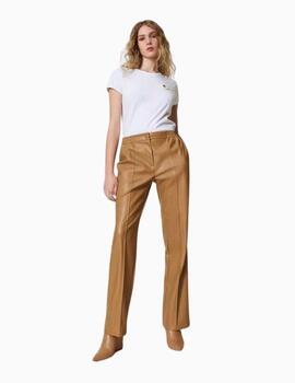 Pantalón TWINSET efecto piel con elástico