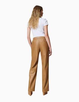 Pantalón TWINSET efecto piel con elástico