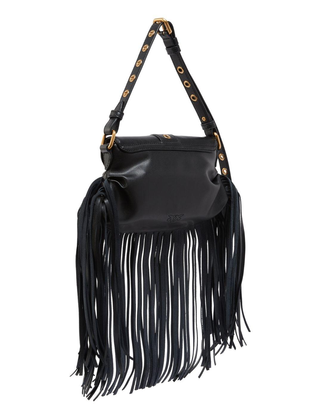 Bolso PINKO de hombro mini Jolene con flecos