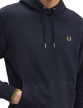 Sudadera FRED PERRY con capucha y ribetes