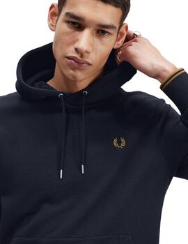 Sudadera FRED PERRY con capucha y ribetes