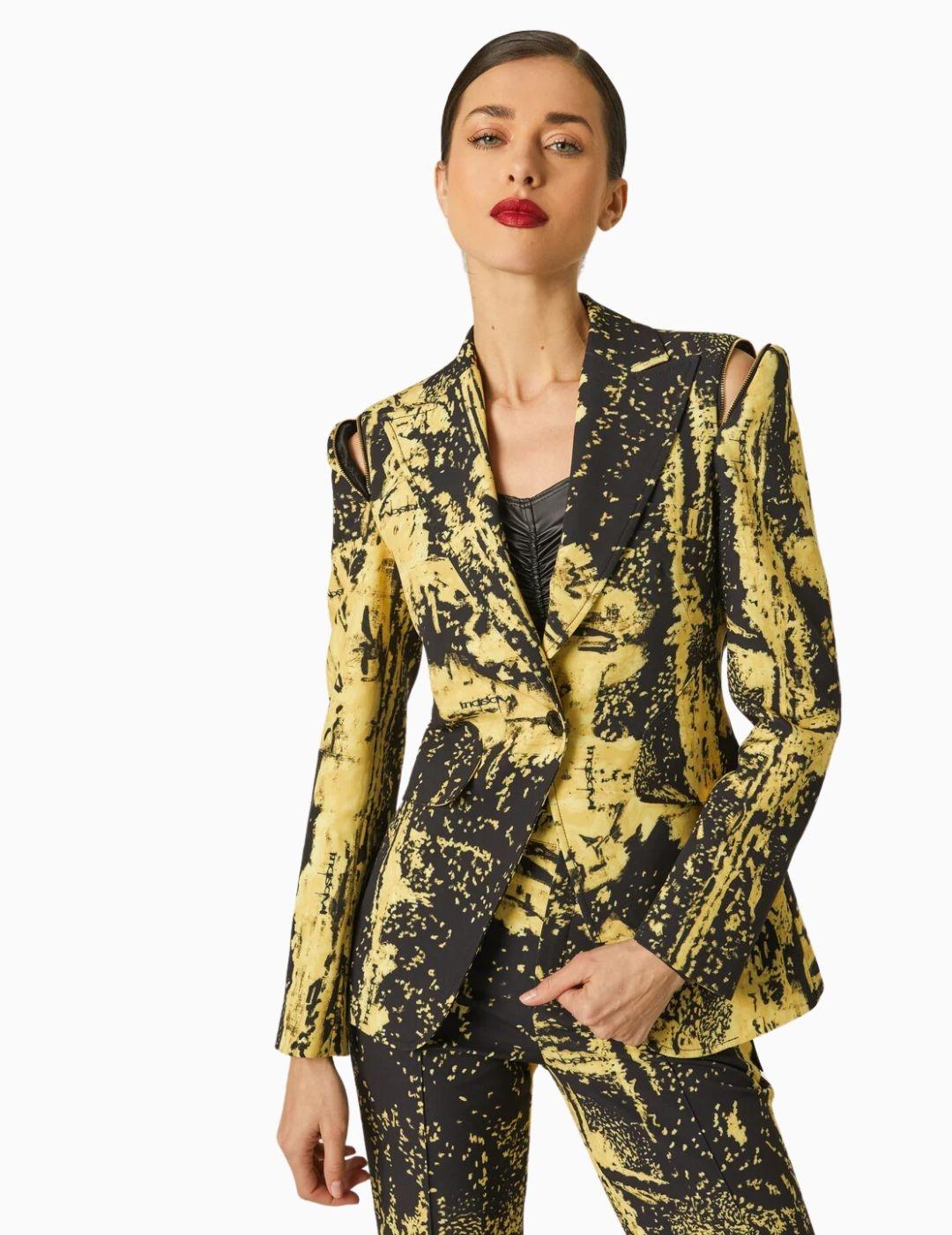 Blazer MASAVI estampado oro-negro