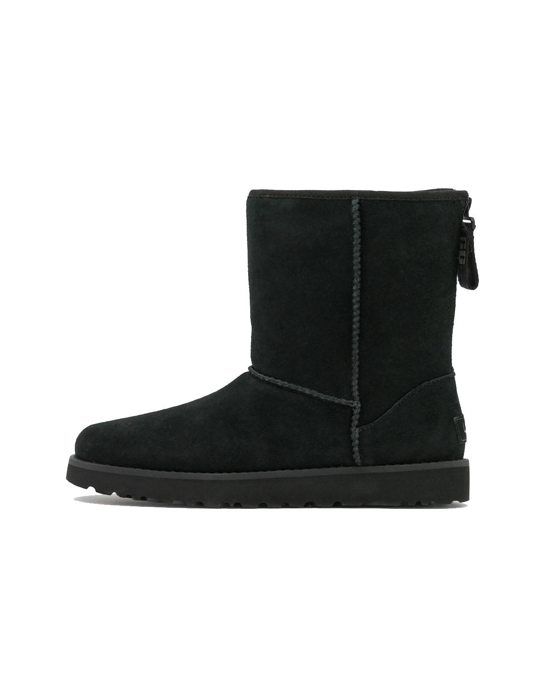 Botas UGG Classic Short Logo Zip Negro