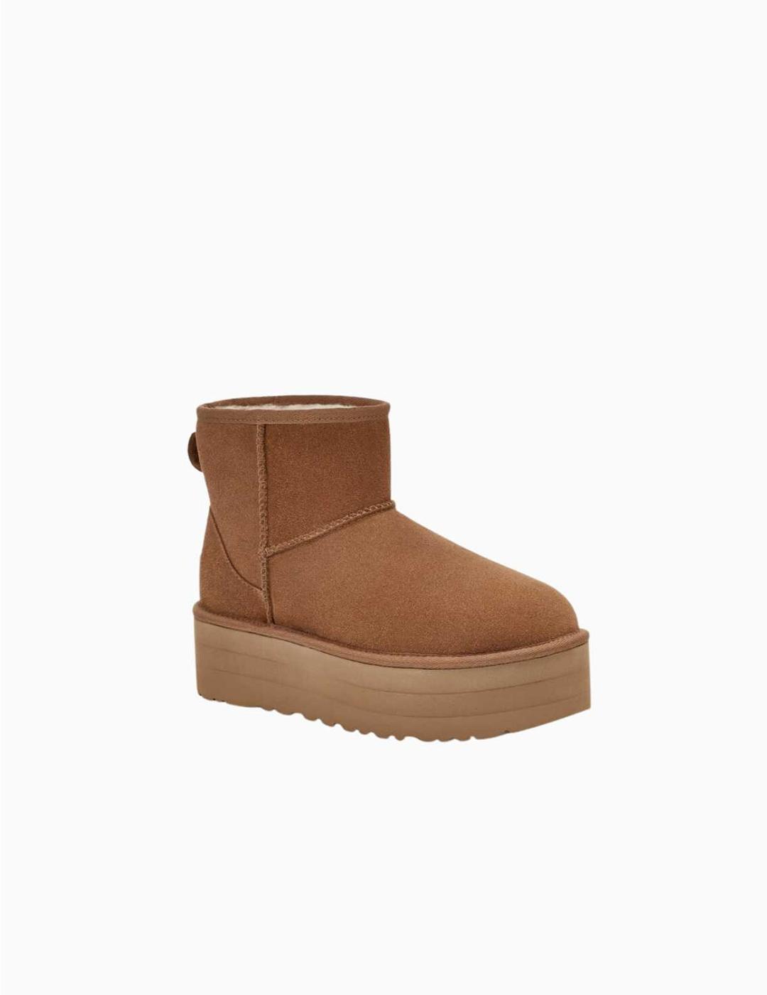 Botas UGG con Plataforma Clasisc Mini Chesnut