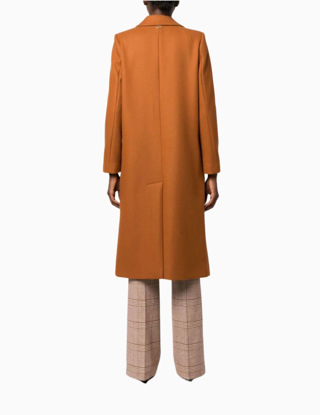 Abrigo TWINSET largo de lana con cinturón