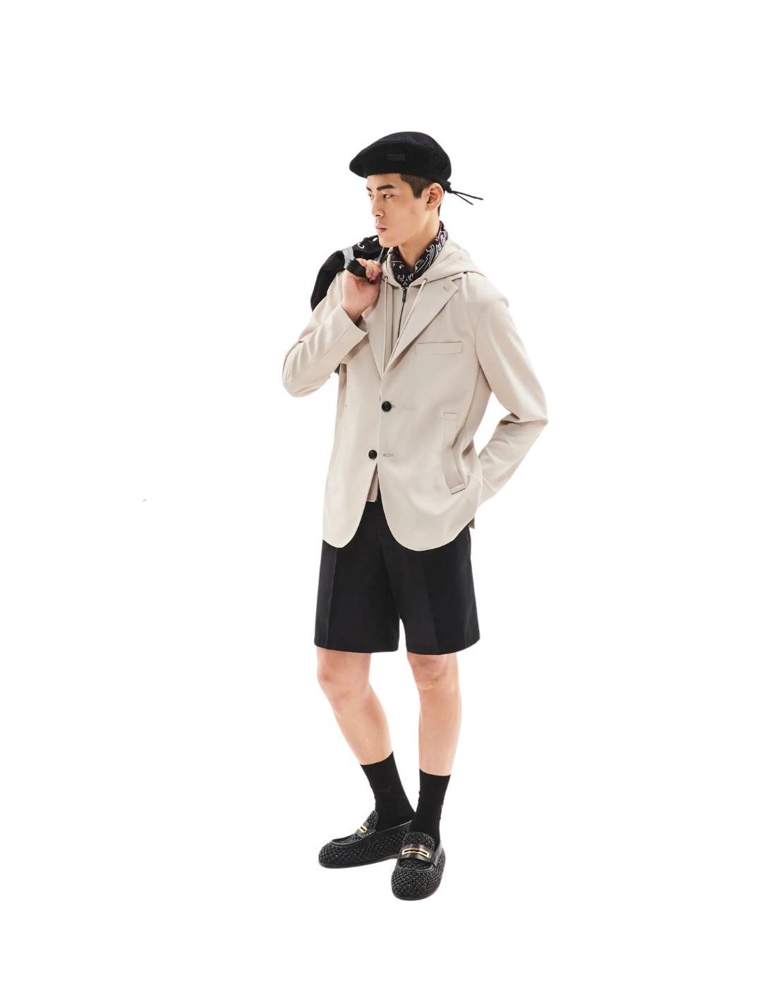 Blazer hombre EMPORIO ARMANI con pechera y capucha