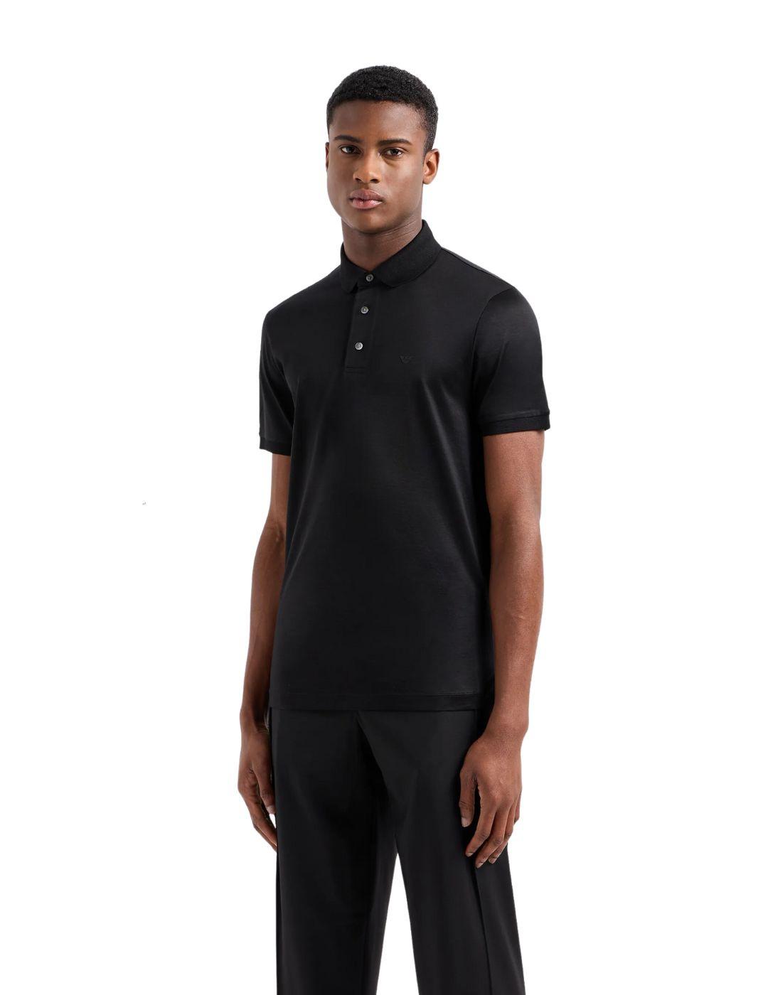 Polo Hombre  EMPORIO ARMANI de punto negro