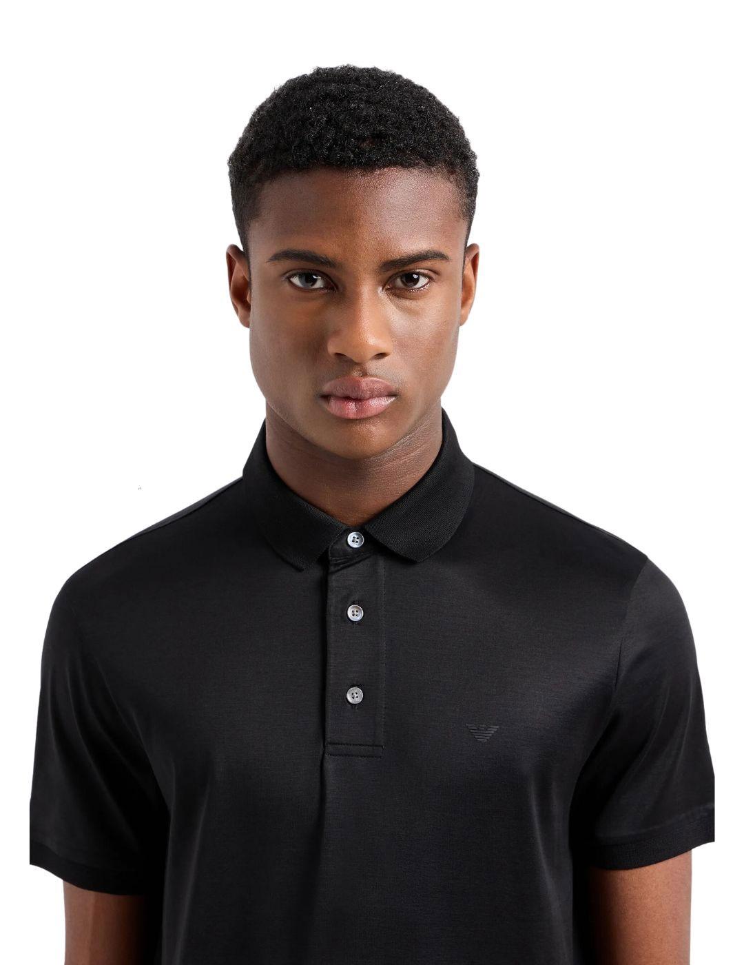 Polo Hombre  EMPORIO ARMANI de punto negro