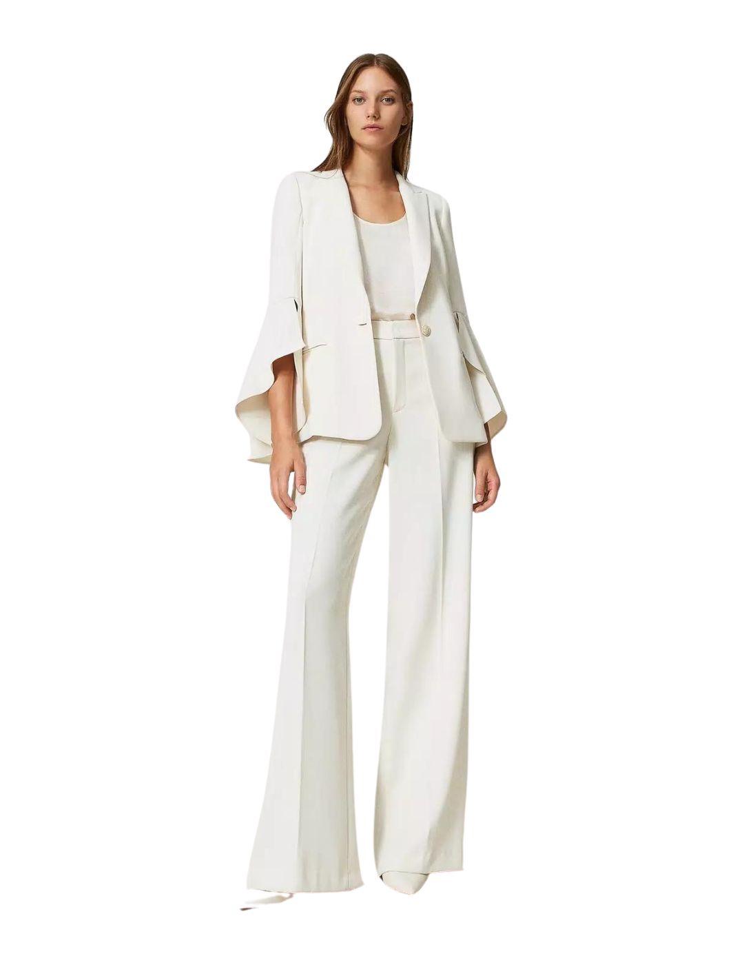 Pantalón  TWINSET mujer ancho de crepé