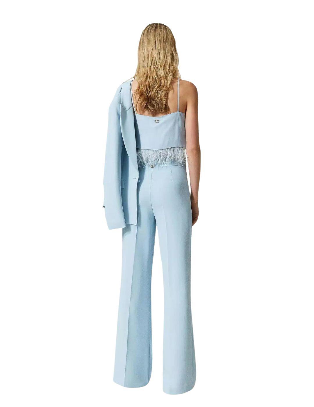 Pantalón TWINSET mujer acampanado cady  crepé