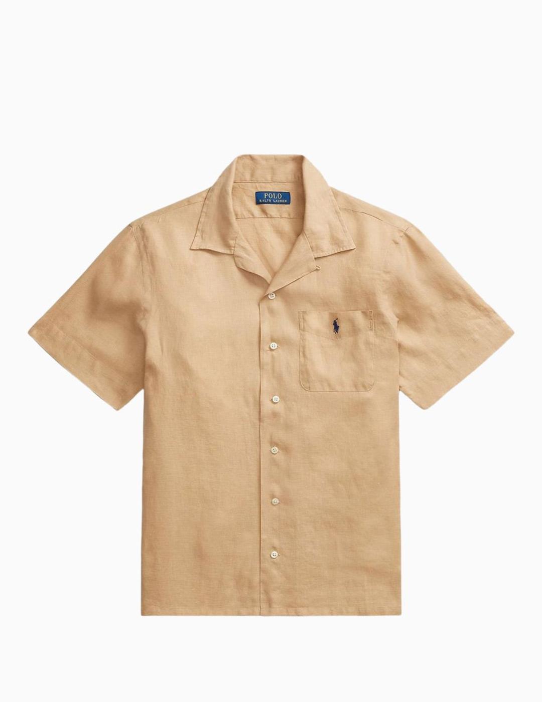 Camisa POLO RALPH LAUREN Custom Fit de lino manga corta