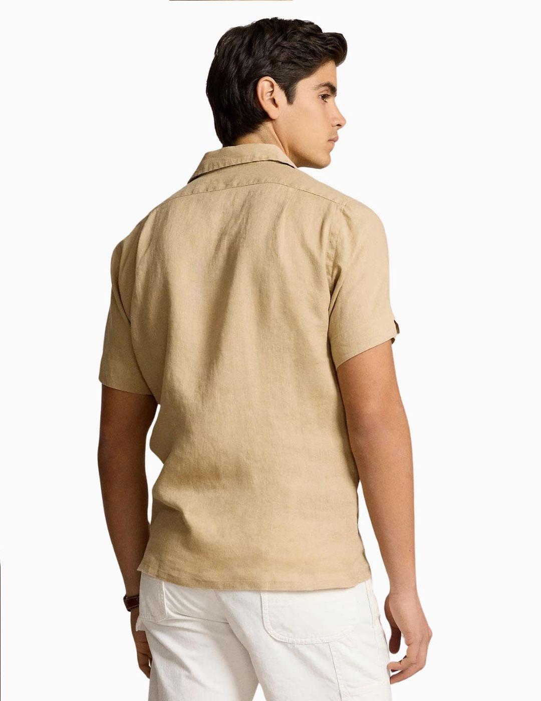 Camisa POLO RALPH LAUREN Custom Fit de lino manga corta