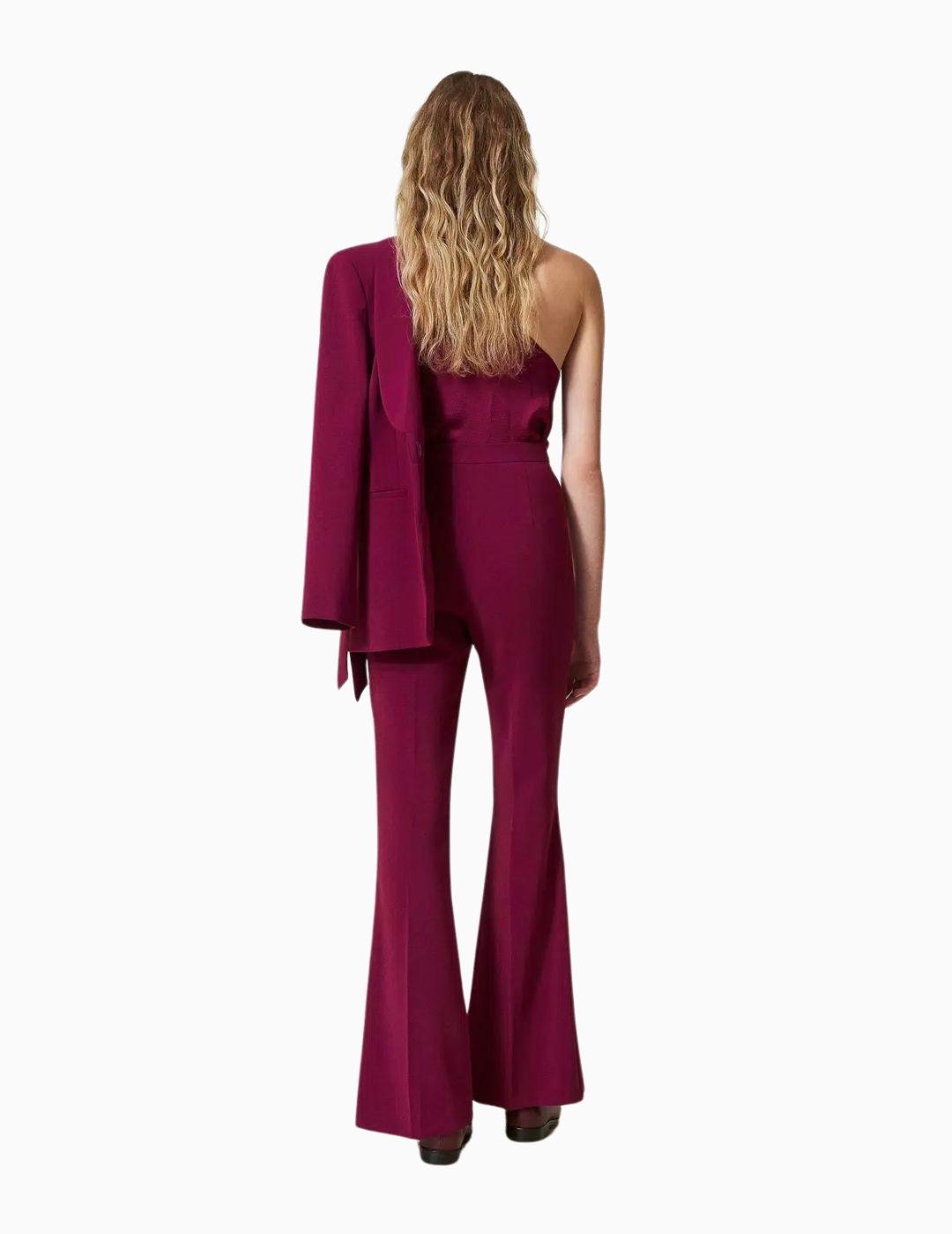 Pantalón TWINSET acampanado con cadena Oval T