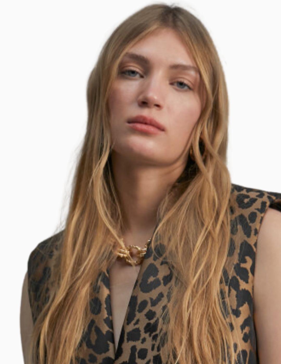 Chaleco LOLA CASADEMUNT BY MAITE animal print
