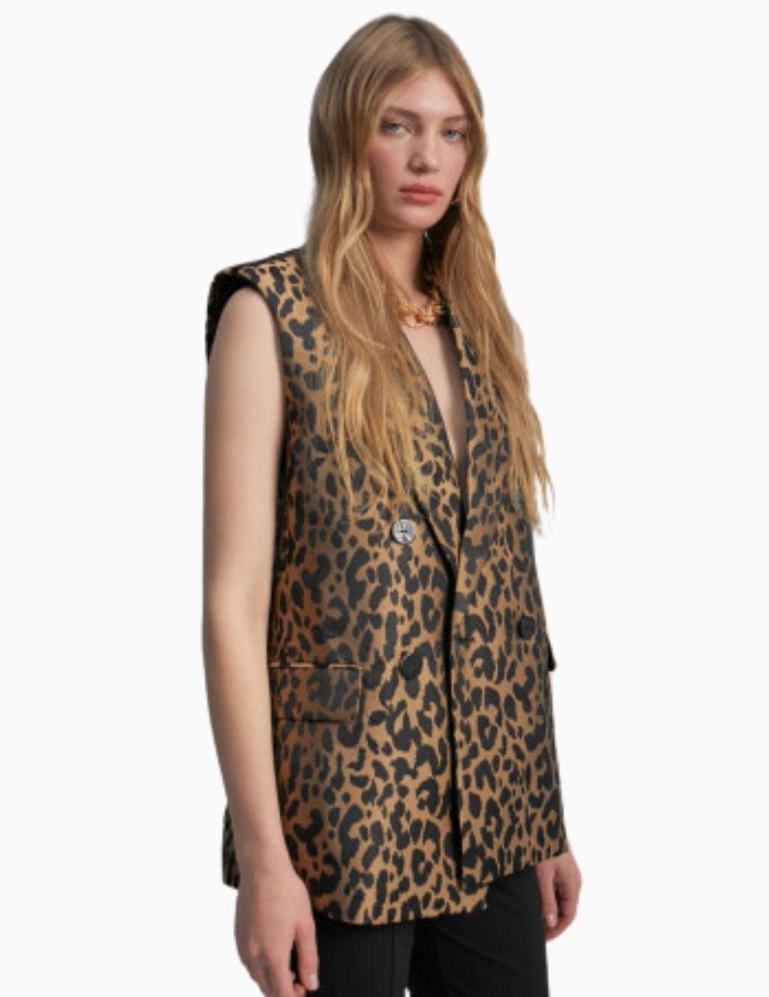Chaleco LOLA CASADEMUNT BY MAITE animal print