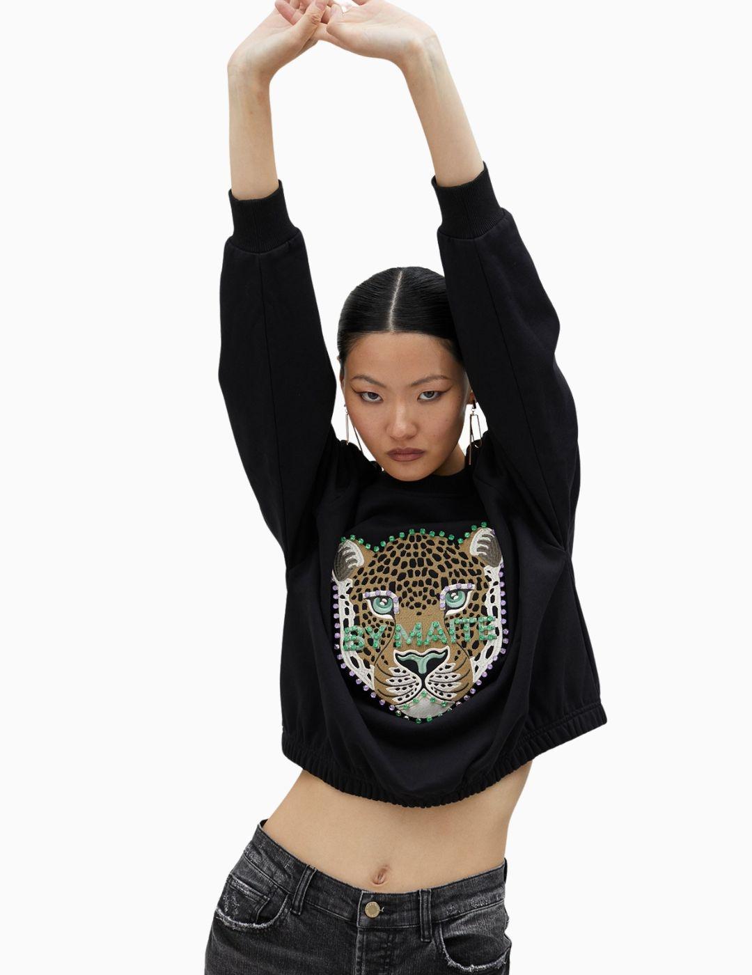 Sudadera LOLA CASADEMUNT BY MAITE con pedrería 