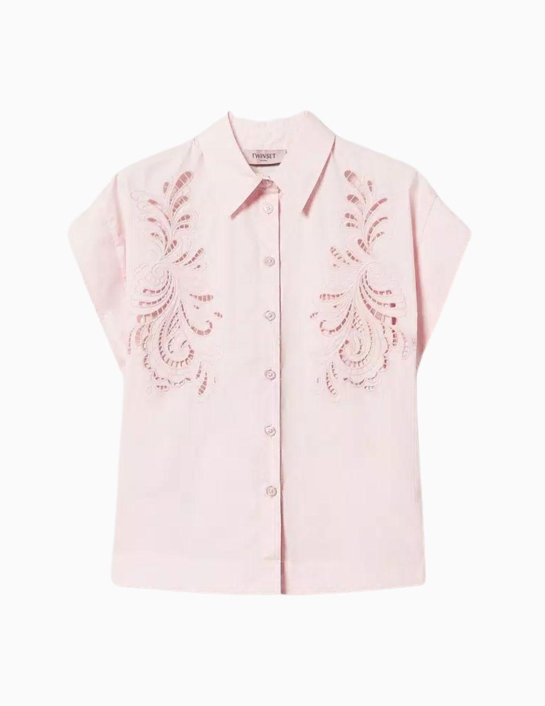 Camisa TWINSET de popelina con bordado 