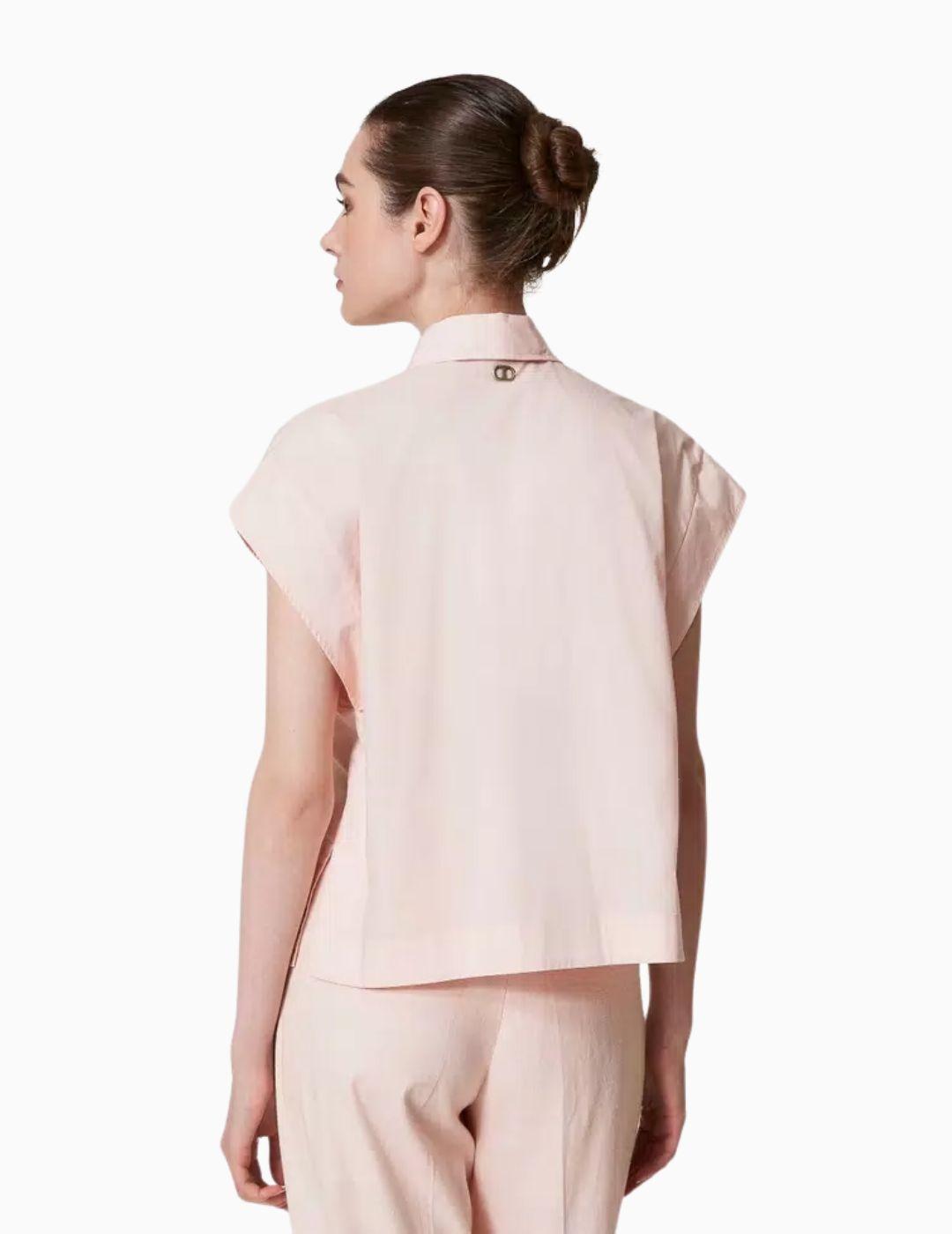 Camisa TWINSET de popelina con bordado 