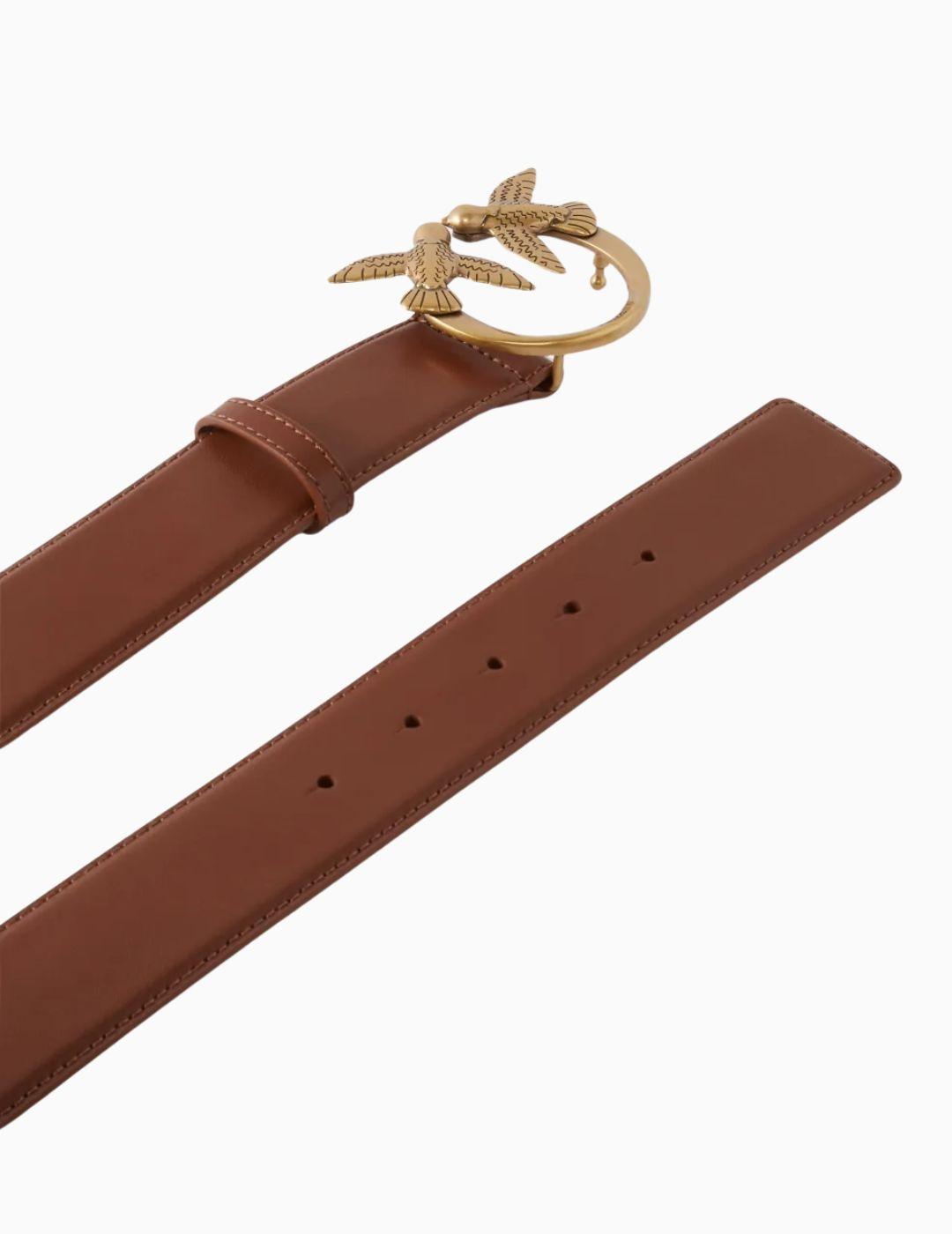 Cinturón PINKO alto Love Birds de piel