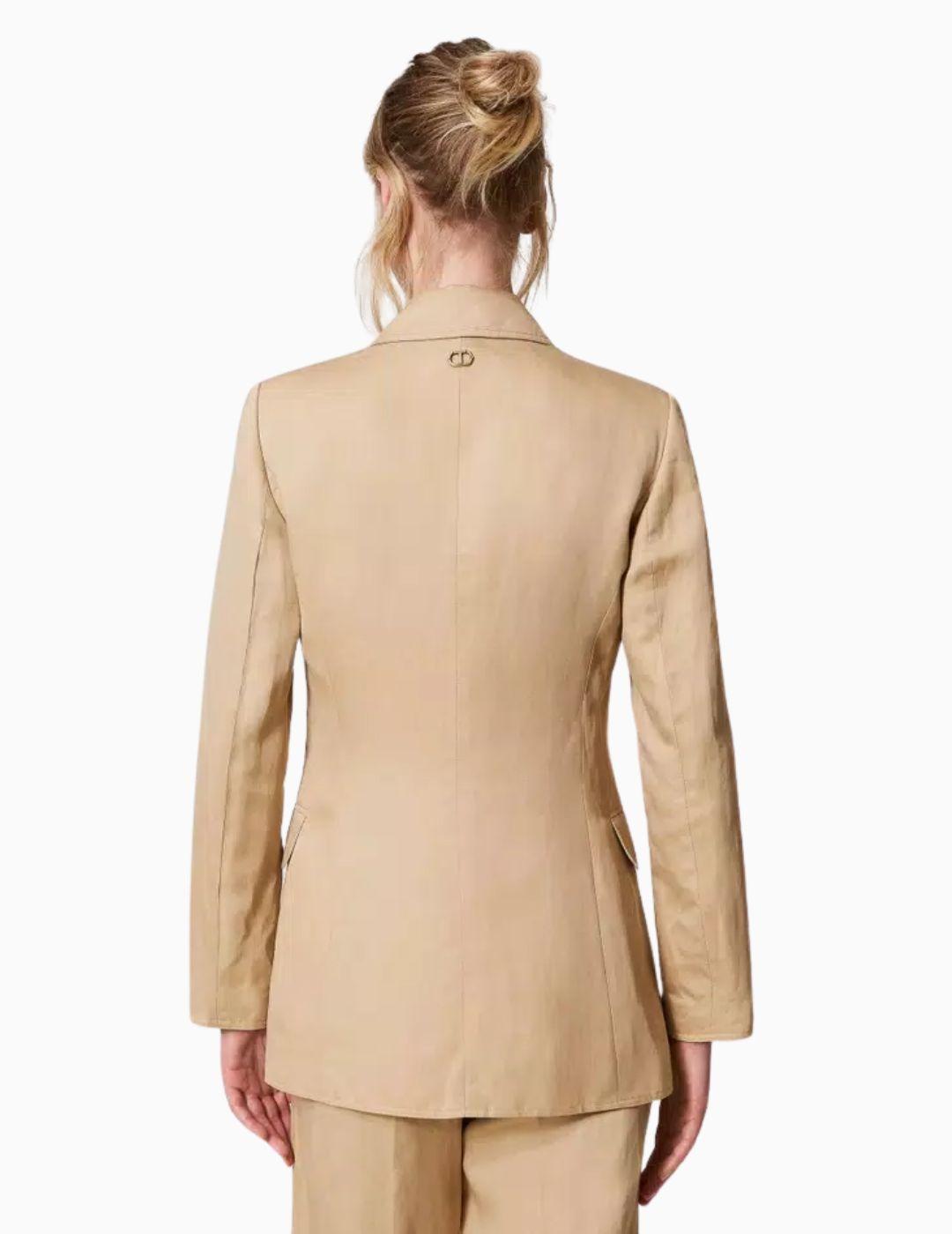 Chaqueta TWINSET de lino mixto 