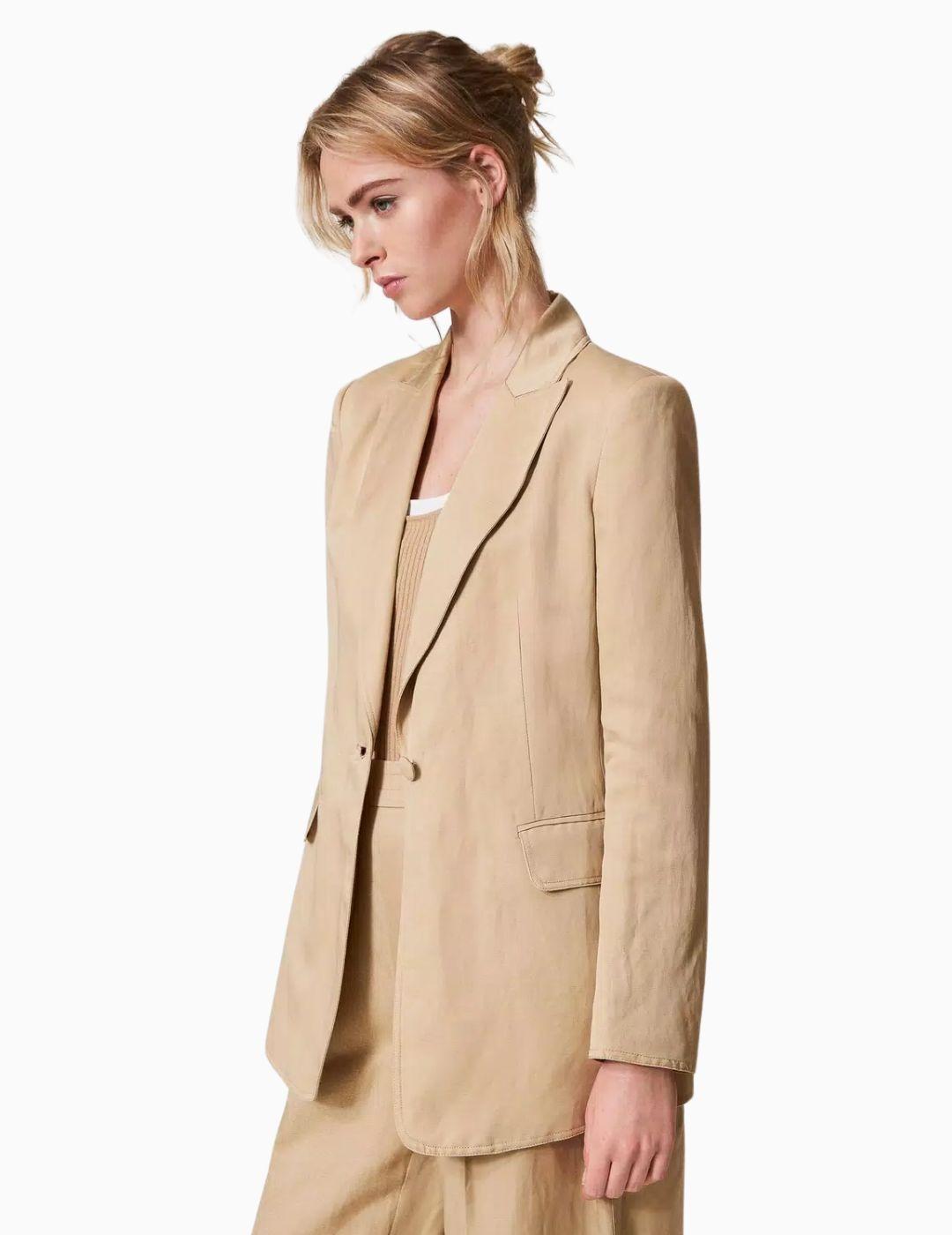 Chaqueta TWINSET de lino mixto 