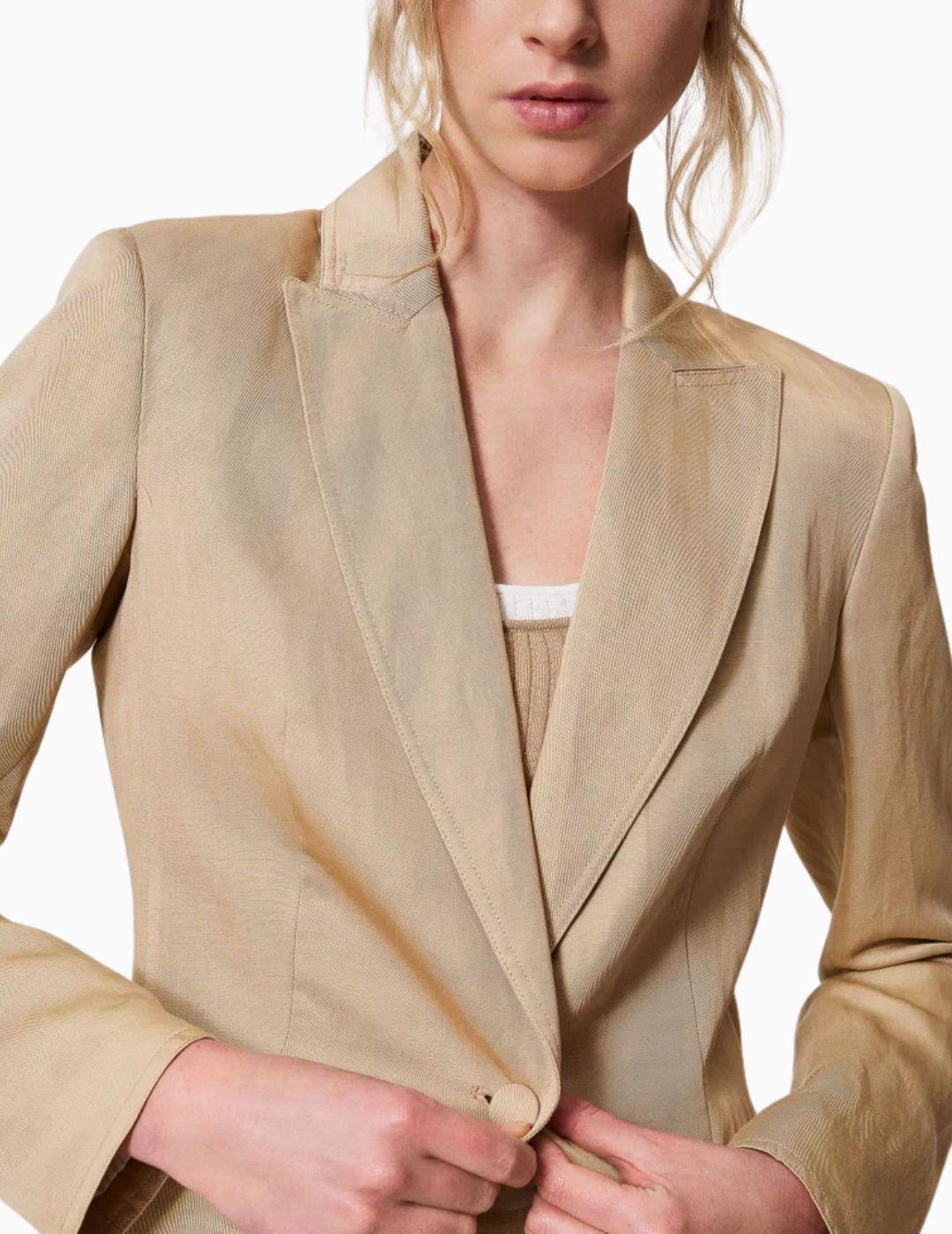 Chaqueta TWINSET de lino mixto 