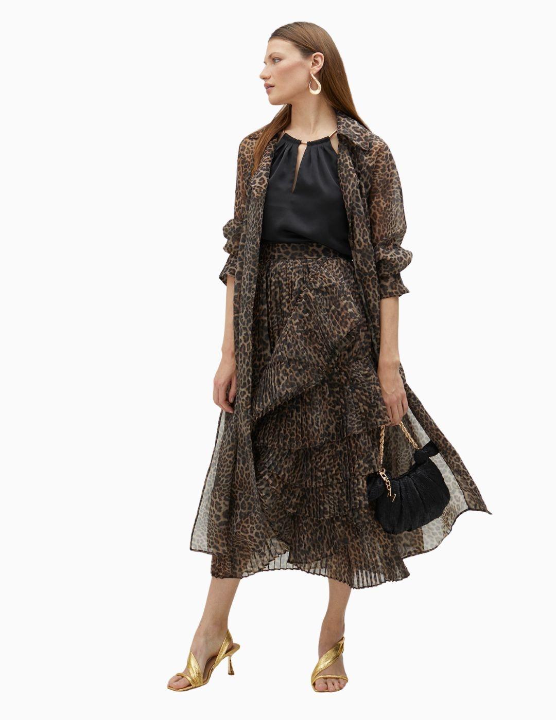 Trench LOLA CASADEMUNT BY MAITE animal print 