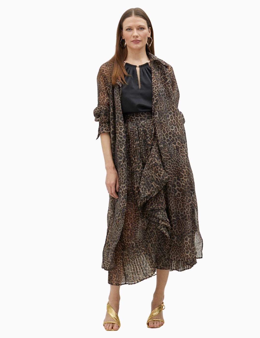 Trench LOLA CASADEMUNT BY MAITE animal print 