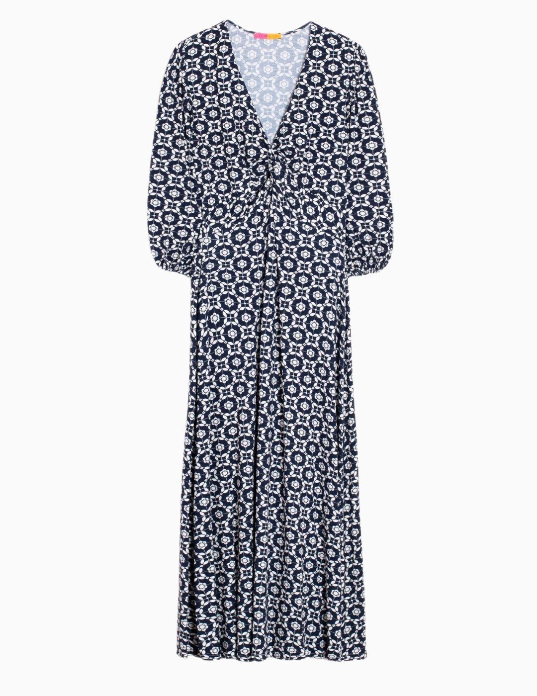 Vestido VILAGALLO flor marino