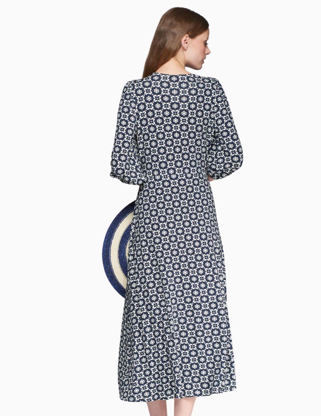 Vestido VILAGALLO flor marino