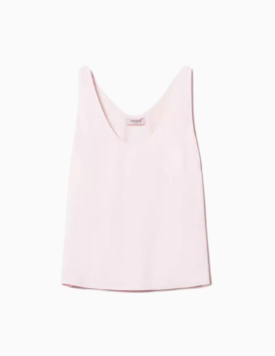 Top TWINSET de raso brillante 