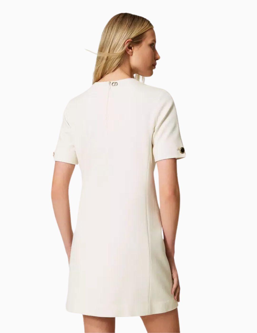 Vestido TWINSET corto con botones joya 