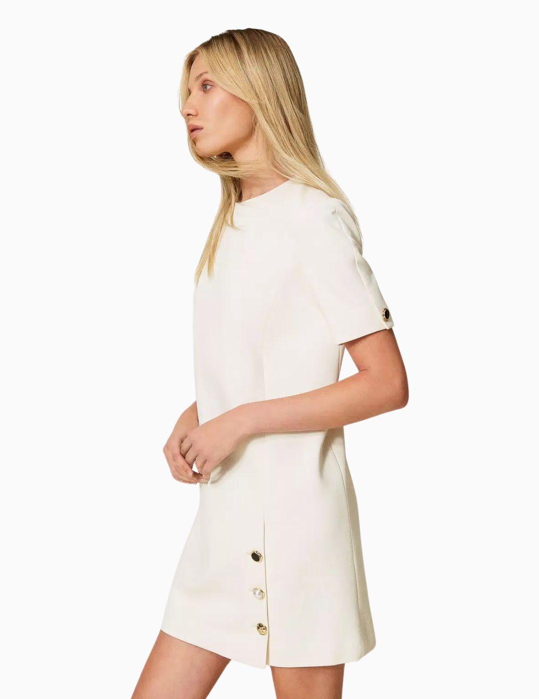 Vestido TWINSET corto con botones joya 