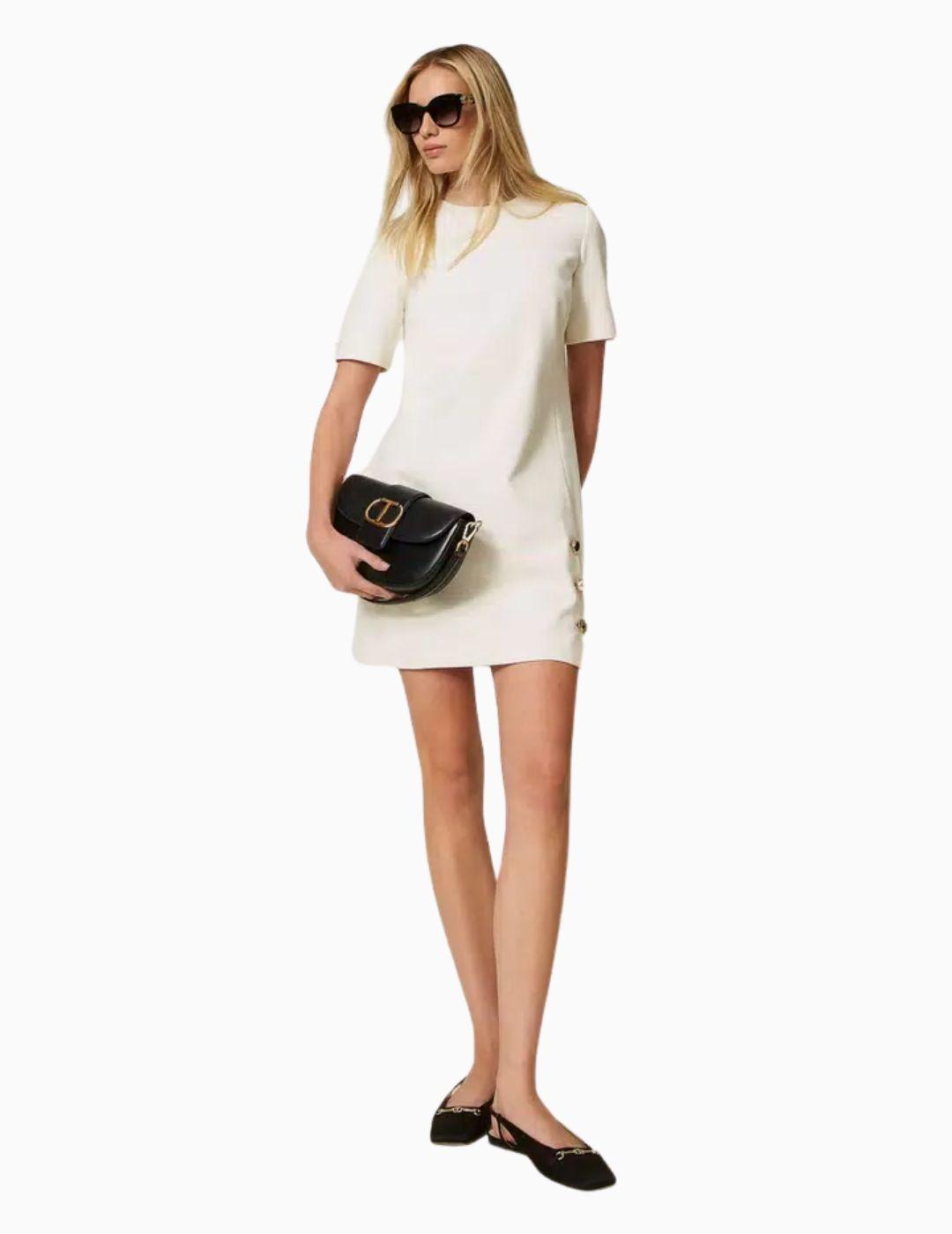 Vestido TWINSET corto con botones joya 