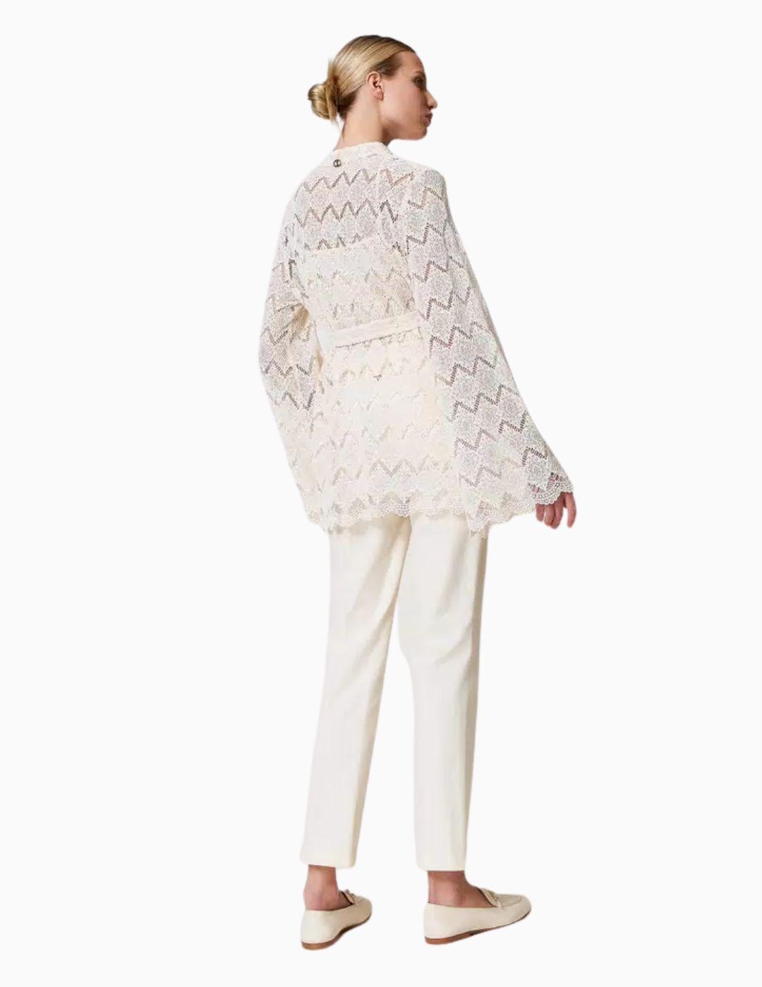 Pantalones TWINSET rectos de gabardina