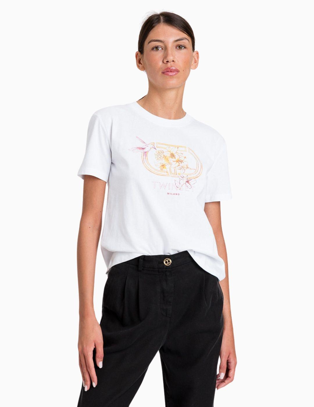 Camiseta TWINSET logotipo Oval T 